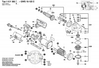 Bosch 0 601 382 742 GWS 10-125 C Angle Grinder 240 V / GB Spare Parts GWS10-125C
